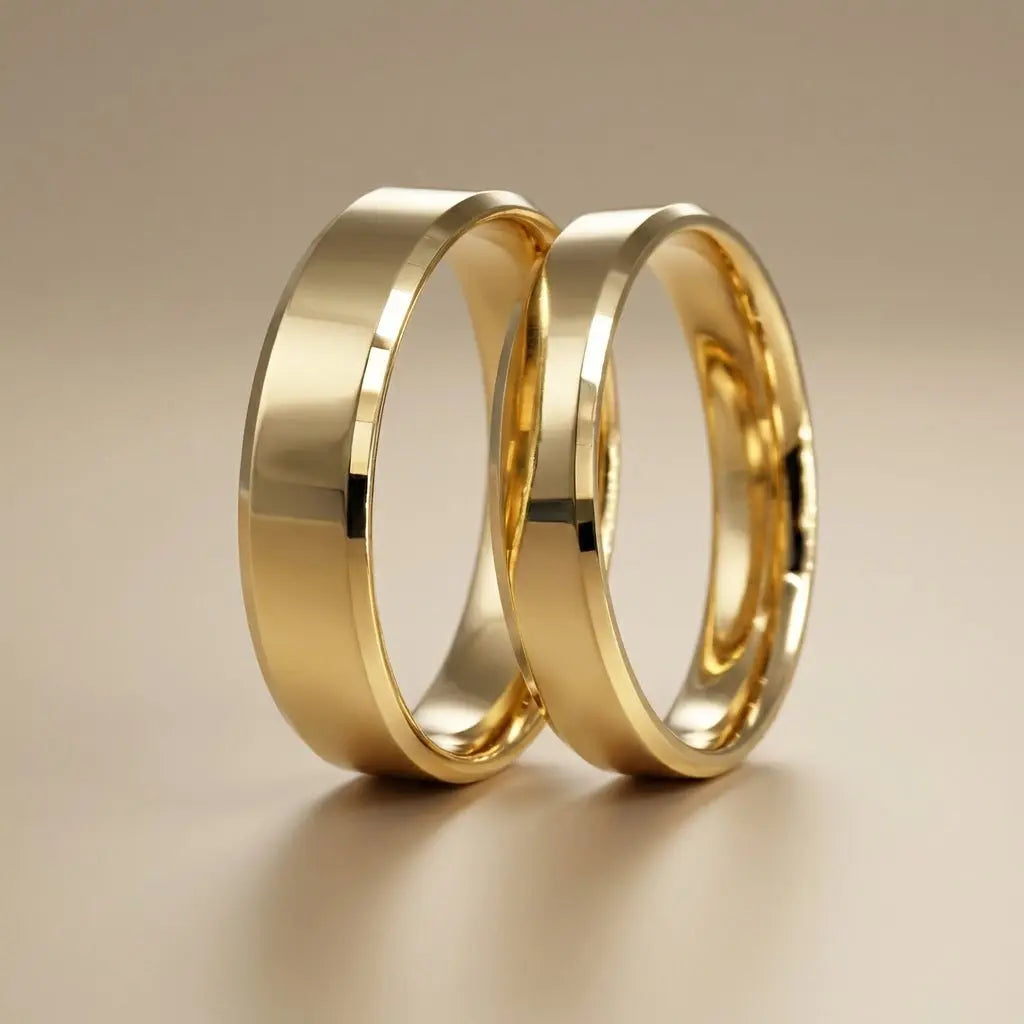 5mm Gold Wedding Band – Classic Satin Edge – 9ct/14ct/18ct Gold Majestic Jewellery