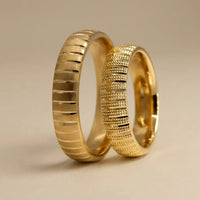 5mm Gold Wedding Band – Granular Line – 9ct/14ct/18ct Gold Majestic Jewellery
