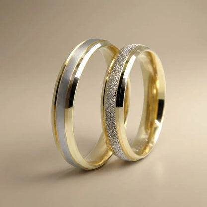 4mm Gold Wedding Band – Polished Sparkle Detail – 9ct/14ct/18ct Gold Majestic Jewellery