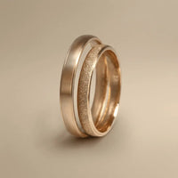 3mm Gold Wedding Band – Rose Satin Sparkle – 9ct/14ct/18ct Gold Majestic Jewellery