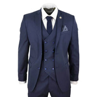 STZ41 - Men's 3 Piece Suit Gatsby 1920s Gangster Pinstripe