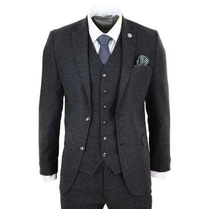 STZ22 - Men's Wool Tweed Suit 3 Piece Authentic 1920s Classic