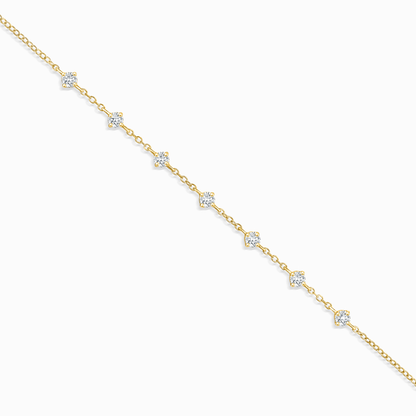 Moissanite Bracelet in 18k Gold Vermeil - SJR London Timepiece