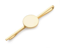 Round Gold Plate Tie Slide Benson & Clegg