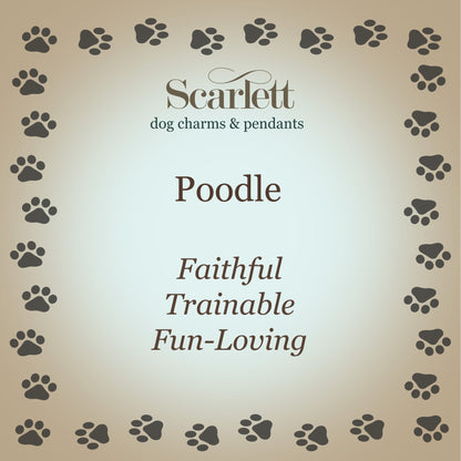 Poodle Silver Dog Charm Scarlett Jewellery