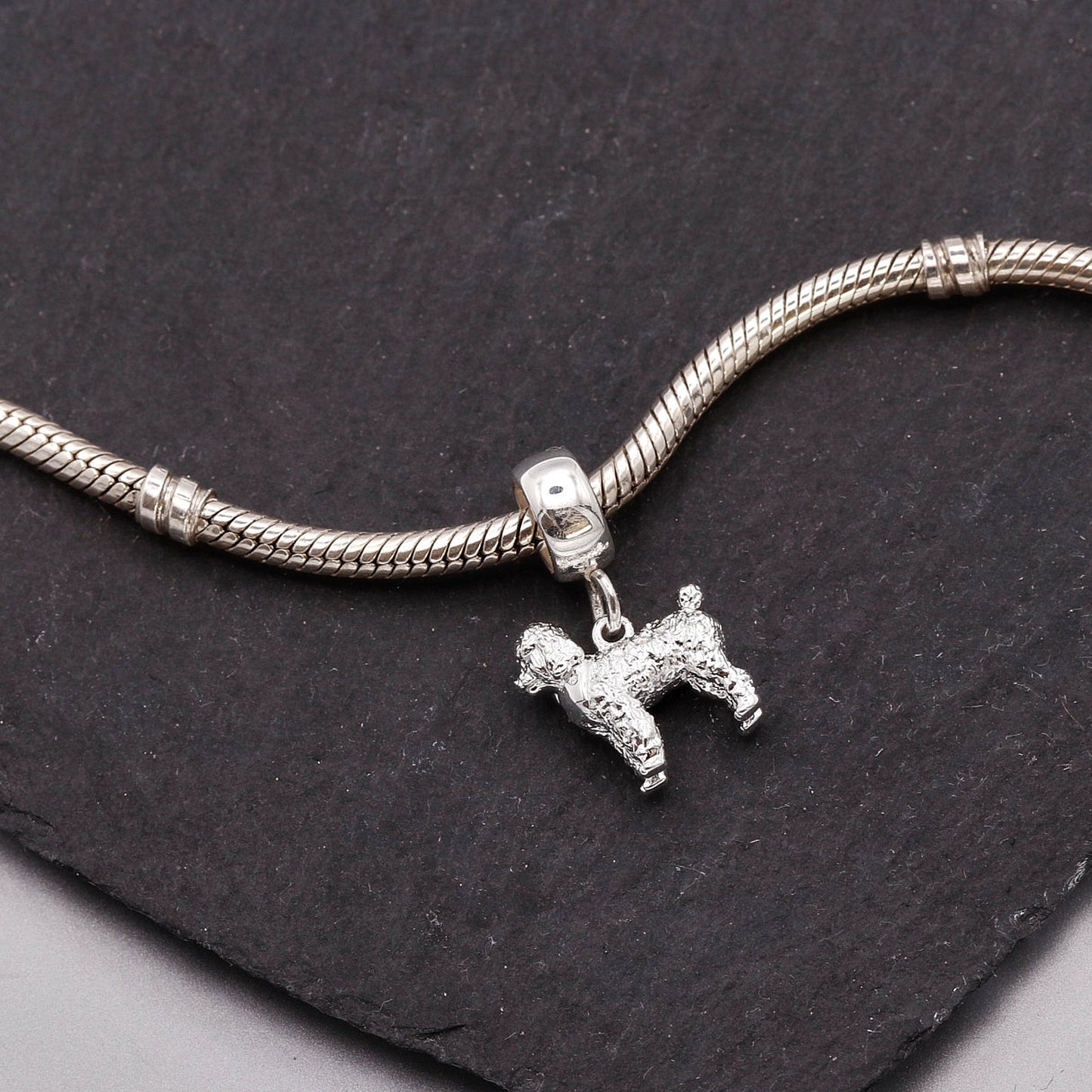 Poodle Silver Dog Charm Scarlett Jewellery