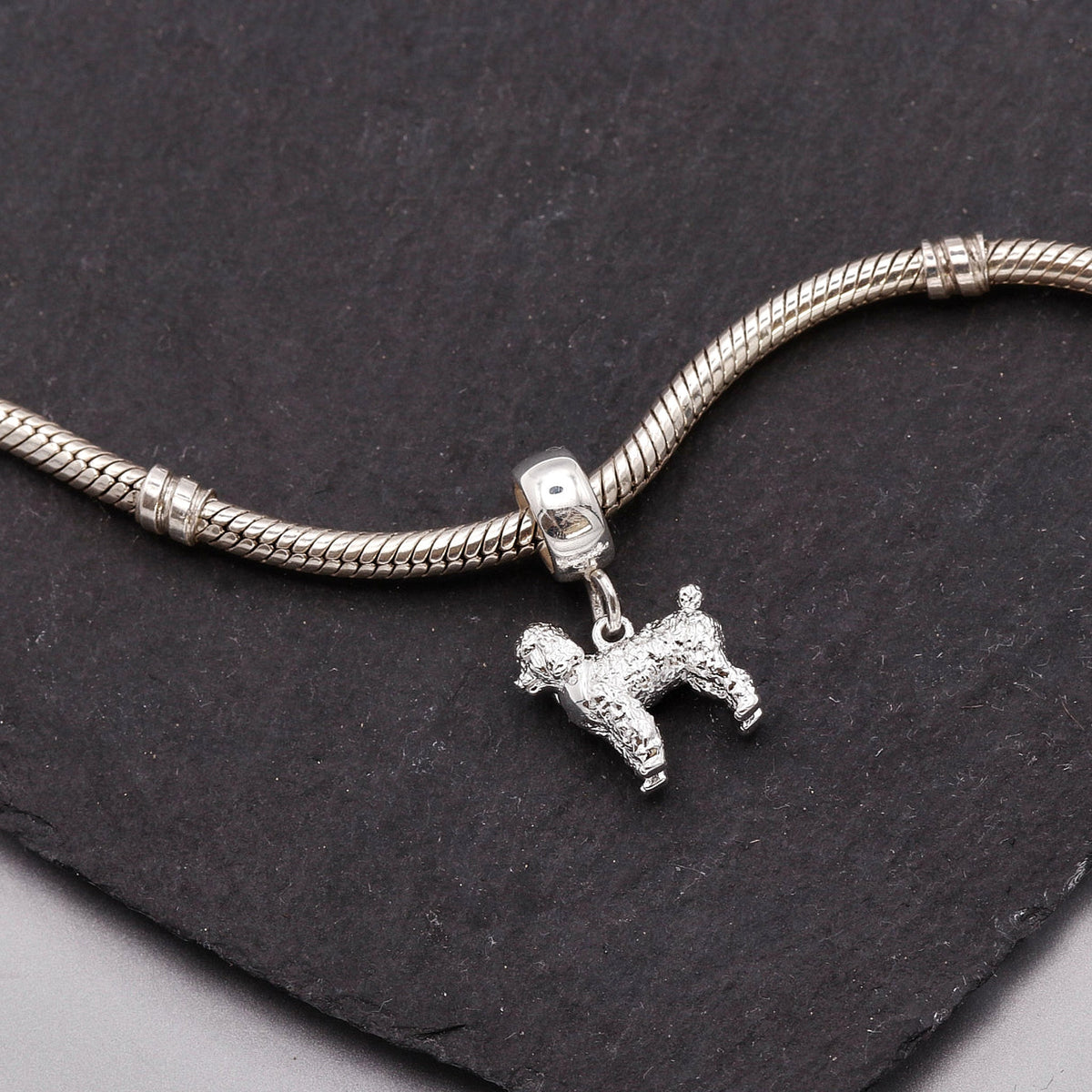 Poodle Silver Dog Charm Scarlett Jewellery