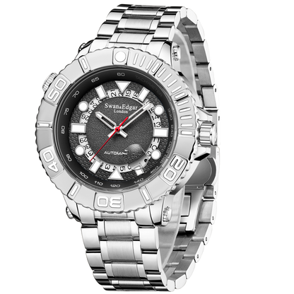 Limited Edition Swan & Edgar Hand Assembled Geometric Racer Automatic Steel - SJR London Timepiece