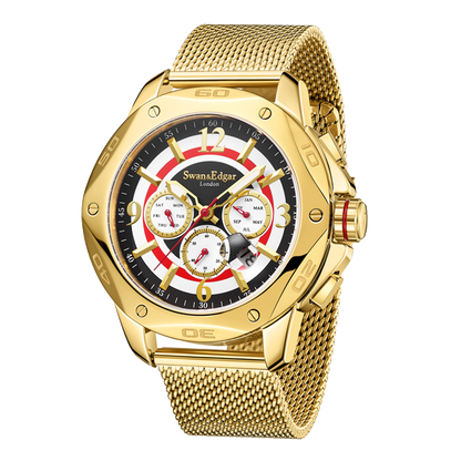 Limited Edition Swan & Edgar Hand Assembled Sports Target Automatic Gold - SJR London Timepiece