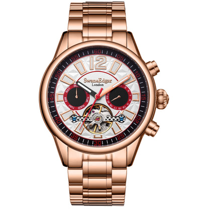 Limited Edition Swan & Edgar Hand Assembled Royal Exhibition Automatic Rose White - SJR London Timepiece