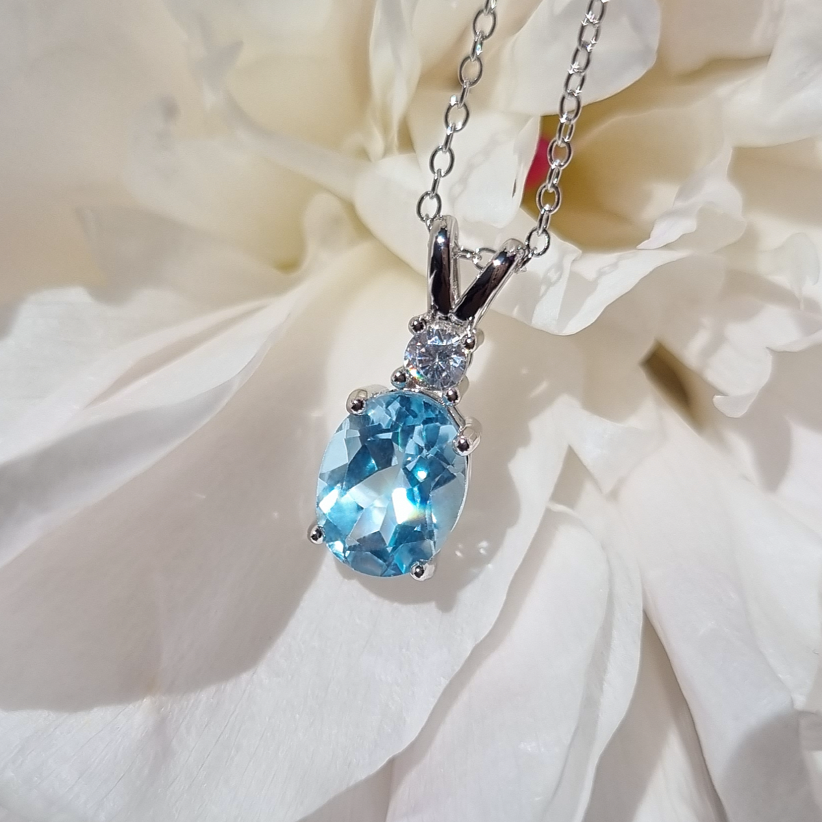 Essential Blue Topaz Jewellery Set in Sterling Silver - SJR London Timepiece