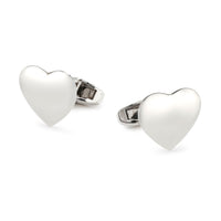 Love Hearts In Sterling Silver Cufflinks Benson & Clegg