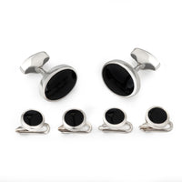 Classic Sterling Silver And Onyx Dress Set Benson & Clegg