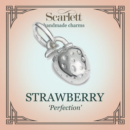 Strawberry Silver Charm Scarlett Jewellery