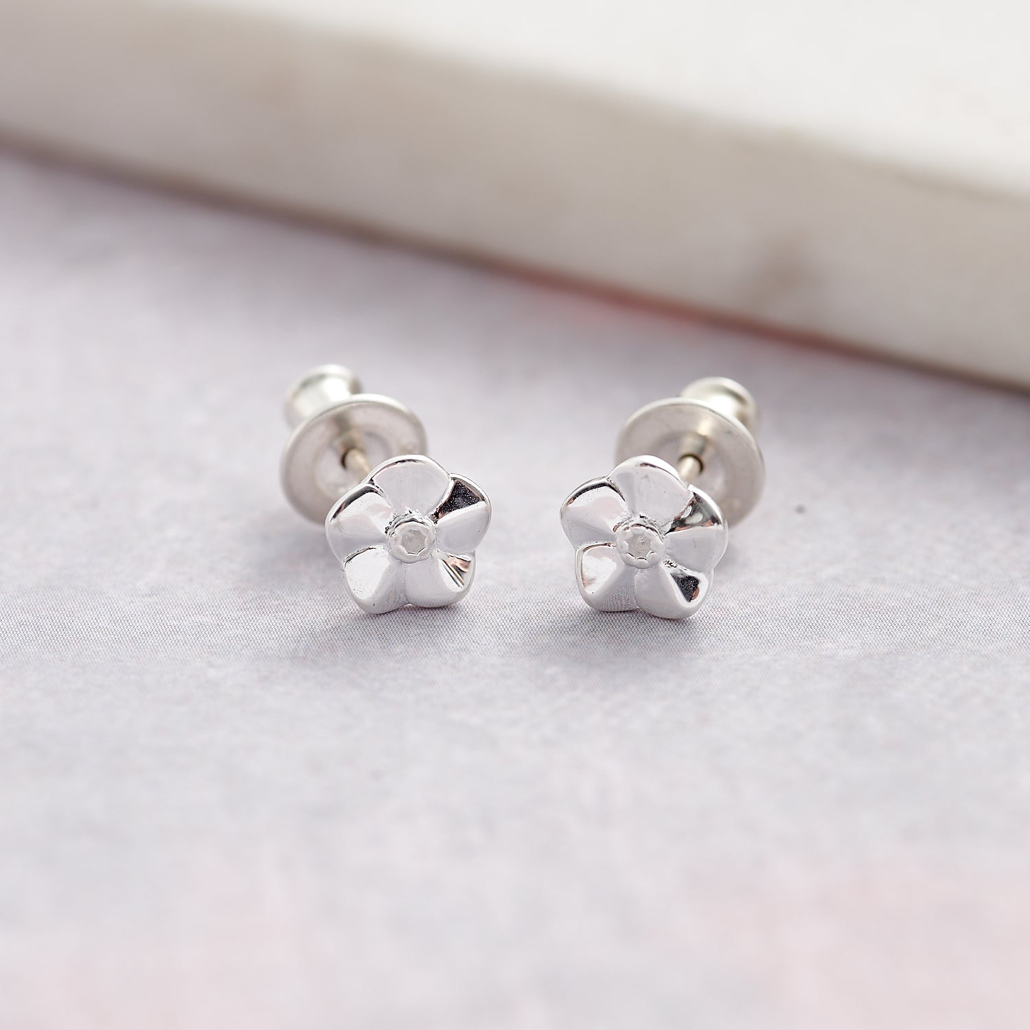 Forget-Me-Not Tiny Silver Stud Earrings Scarlett Jewellery