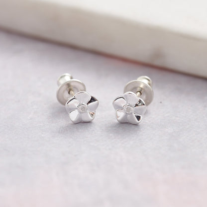 Forget-Me-Not Tiny Silver Stud Earrings Scarlett Jewellery