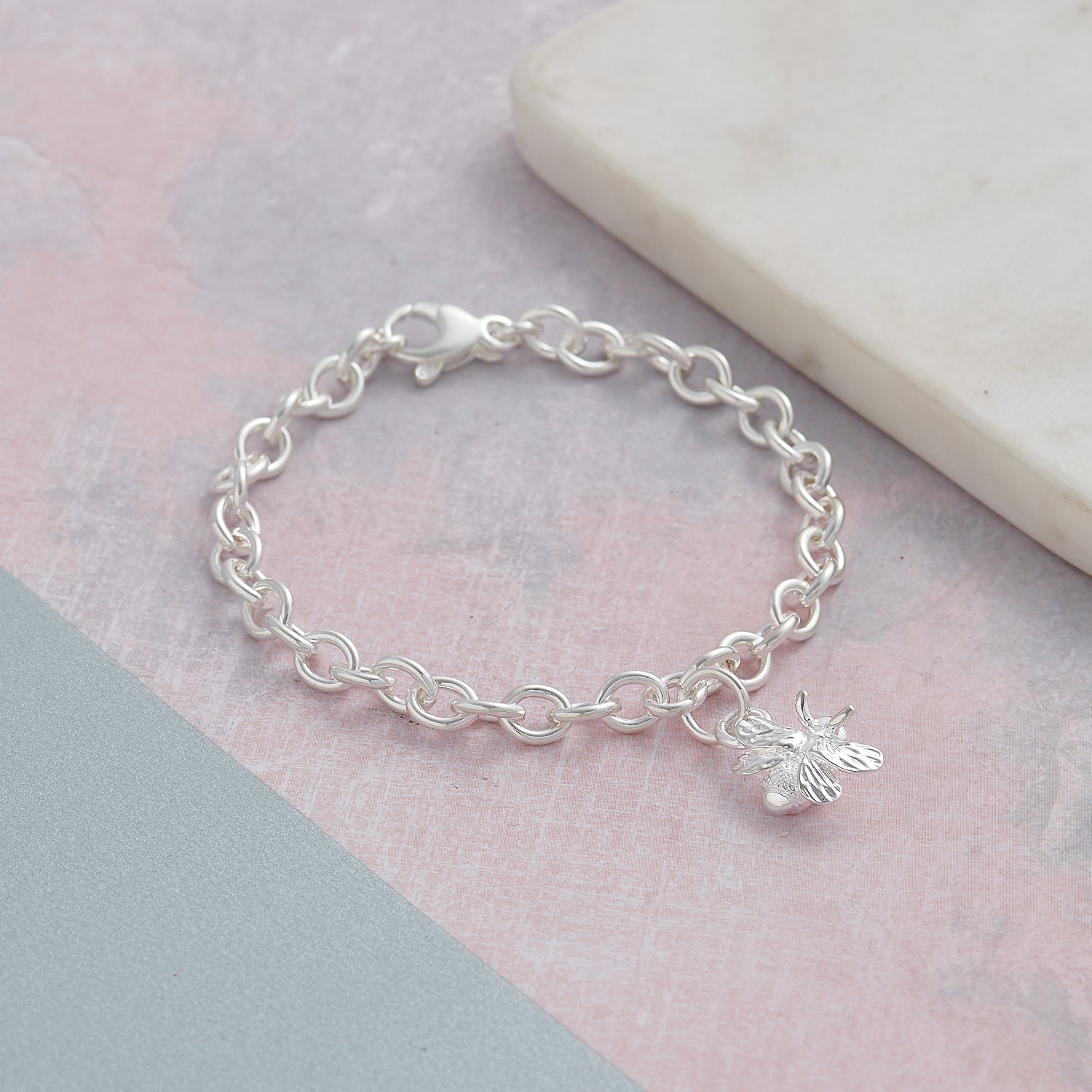 Bumble-Bee Silver Charm Bracelet Scarlett Jewellery