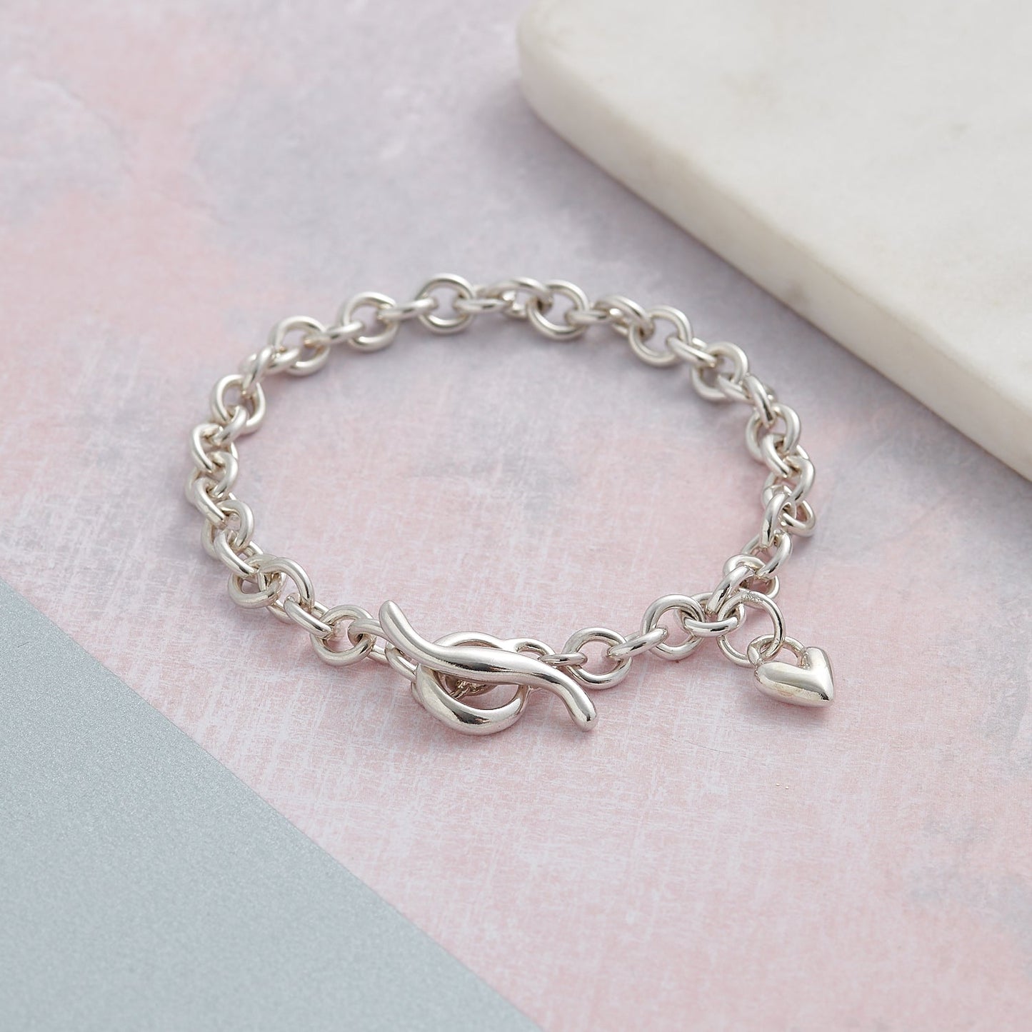 Heart Trace Chain Charm Bracelet Scarlett Jewellery