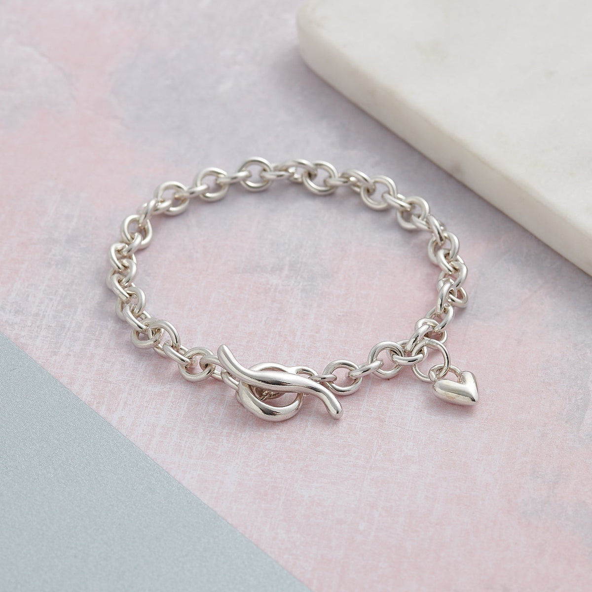 Heart Trace Chain Charm Bracelet Scarlett Jewellery