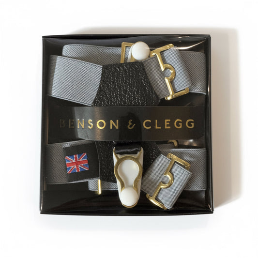 Sock Suspenders In Dove Grey Benson & Clegg