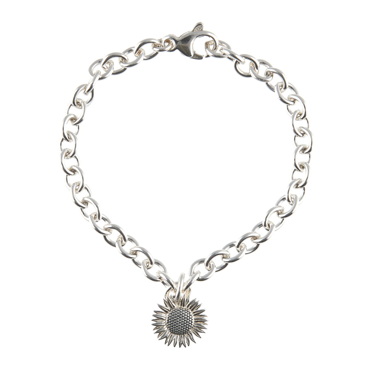 Sunflower Silver Charm Bracelet Scarlett Jewellery