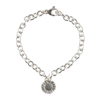 Sunflower Silver Charm Bracelet Scarlett Jewellery