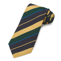 The Queen's Royal Hussars Three-Fold Silk Reppe Tie Benson & Clegg