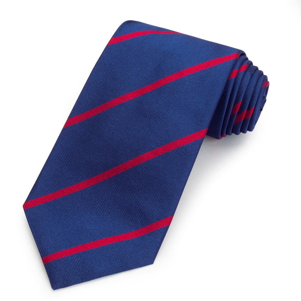 King's College London Three-Fold Silk Reppe Tie Benson & Clegg