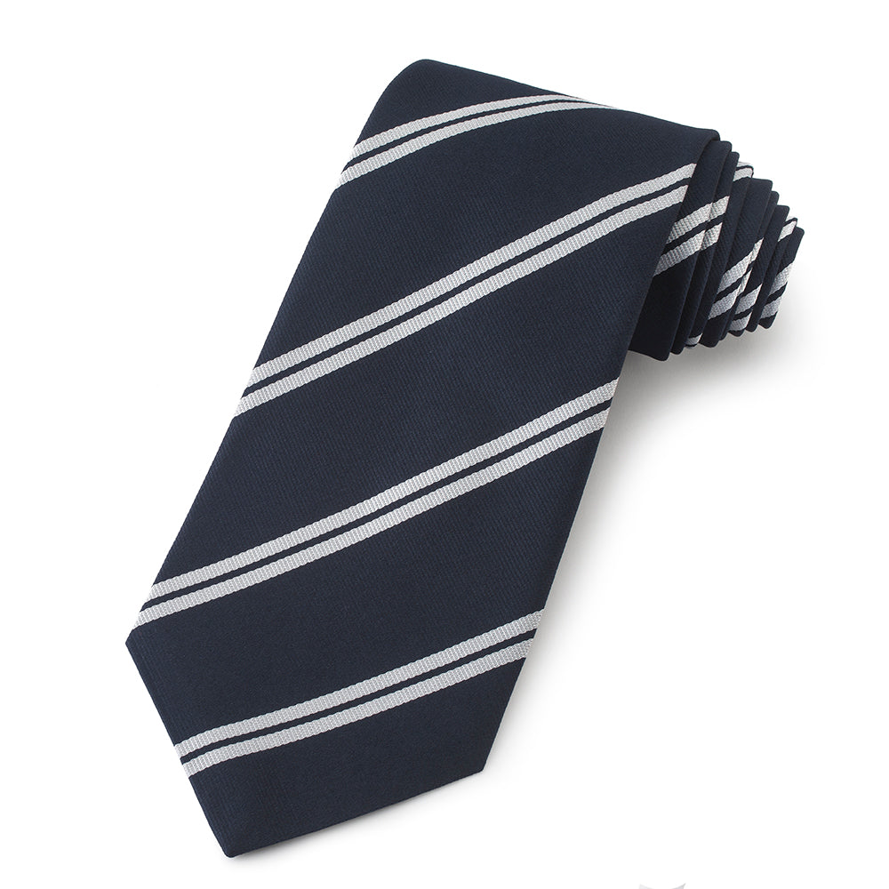 Harrow School Three-Fold Silk Reppe Tie Benson & Clegg