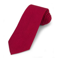 Grenadine Silk Tie In Red Benson & Clegg