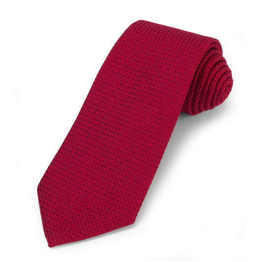 Grenadine Silk Tie In Red Benson & Clegg