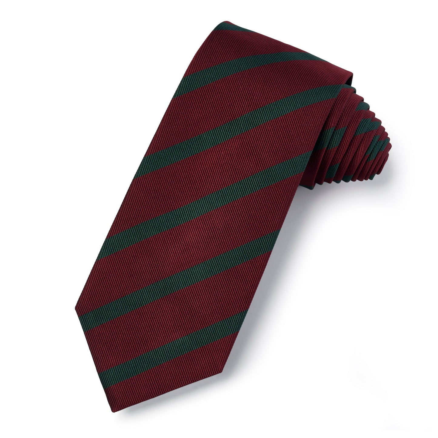 A deep navy blue three-fold silk reppe tie by Benson & Clegg with subtle texture and a refined finish.