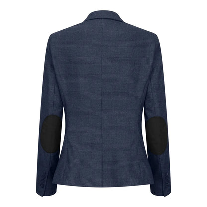 TPW52 - Women's Navy 3 Piece Prince Of Wales Check Suit