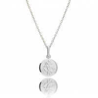 Classic Tiny St Christopher Necklace Sterling Silver 10mm Scarlett Jewellery