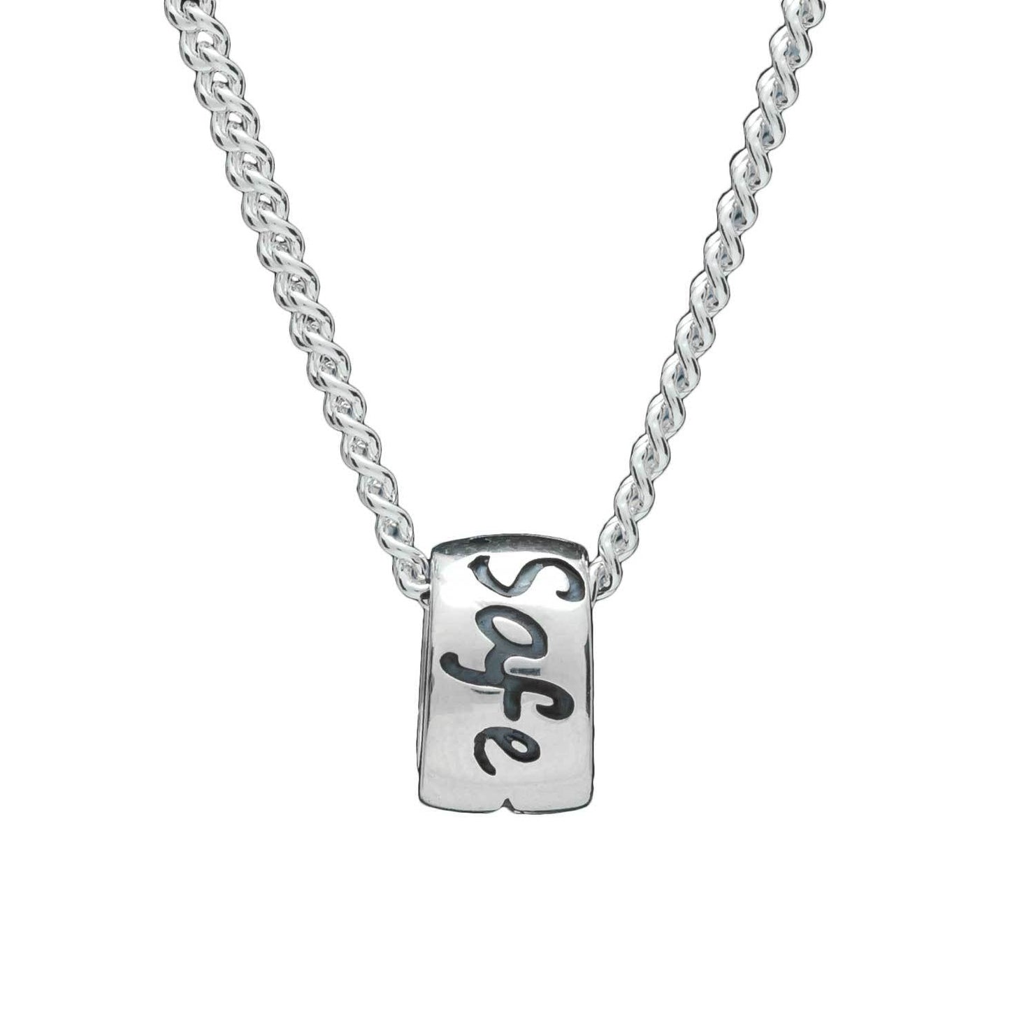 Silver recycled silver necklace with delicate chain and pendant by Scarlett Jewellery