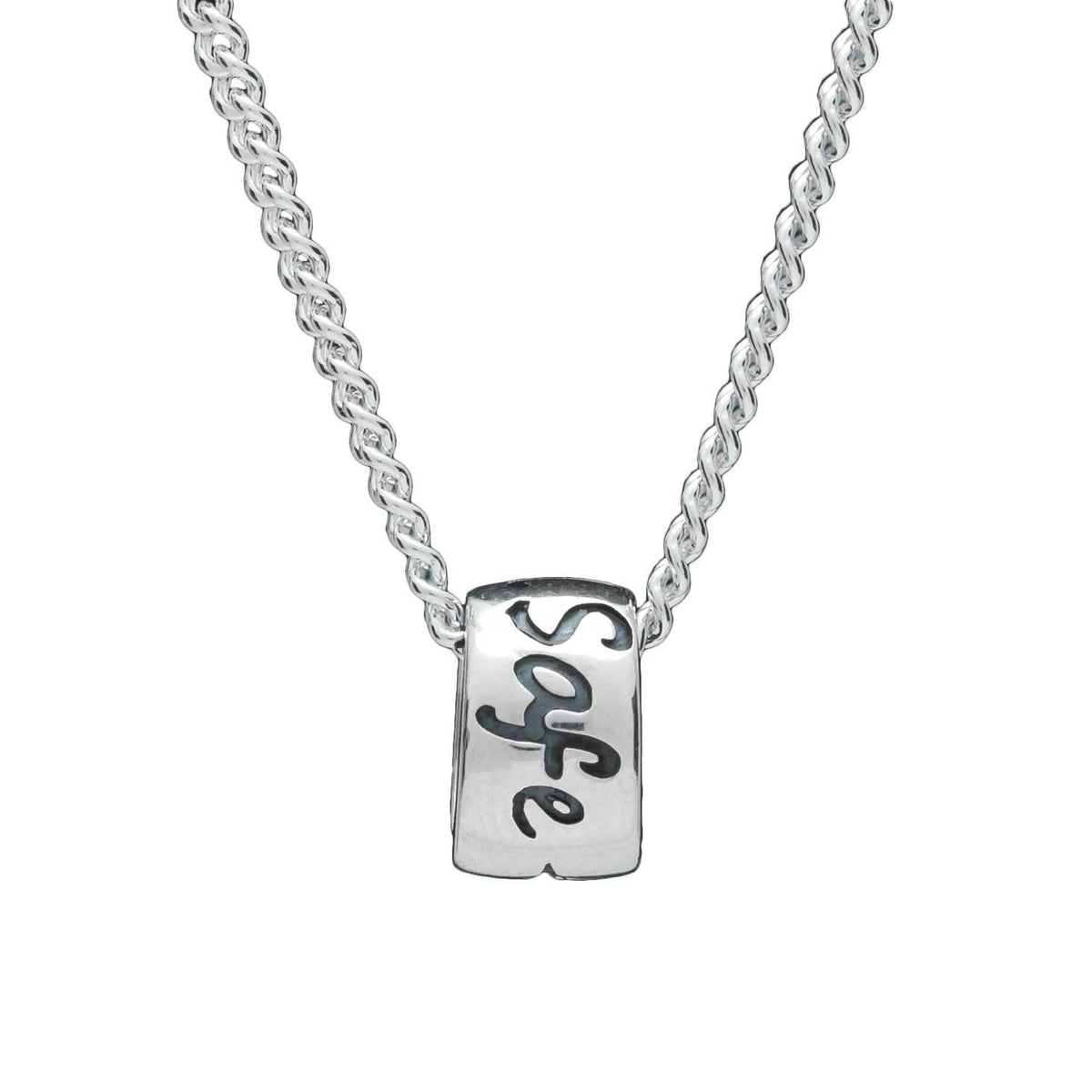 Silver recycled silver necklace with delicate chain and pendant by Scarlett Jewellery