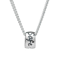 Silver recycled silver necklace with delicate chain and pendant by Scarlett Jewellery
