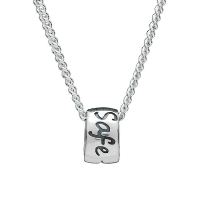 Silver recycled silver necklace with delicate chain and pendant by Scarlett Jewellery