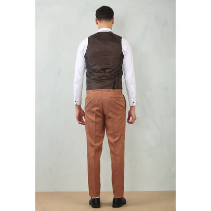 IM200 - Men's Camel Tailored Fit Wedding 3 Piece Suit
