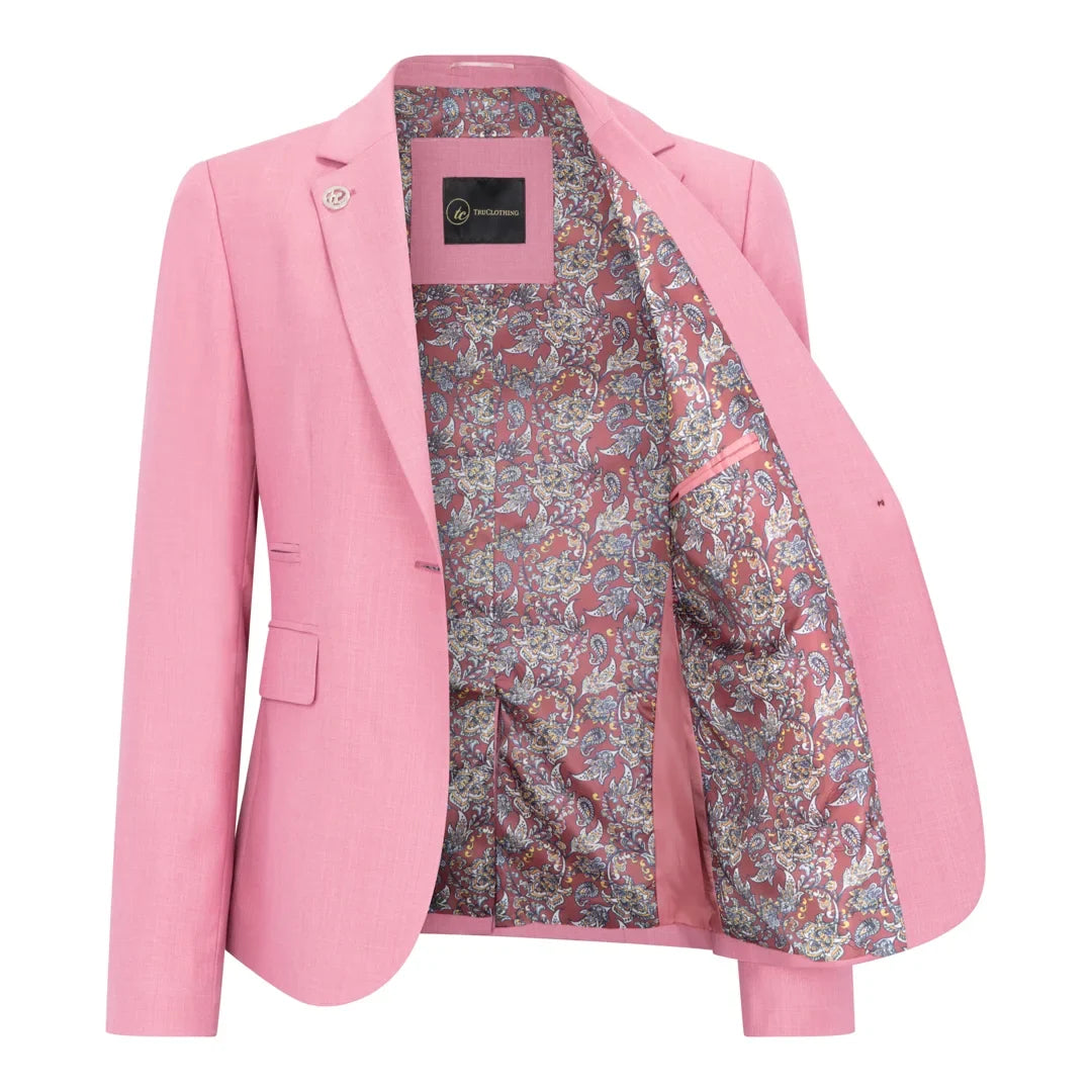 TP-16 - Women's 3 Piece Plain Pink Suit