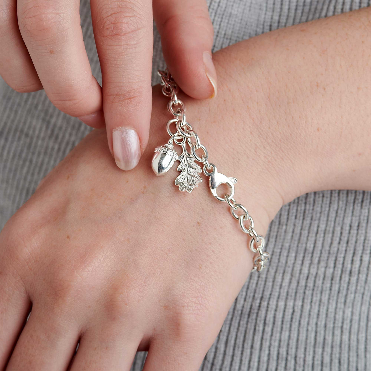 Tiny Beginnings Christening Silver Charm Bracelet