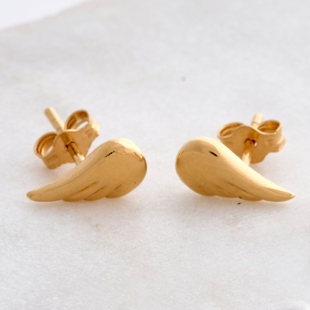 Angel Wing Silver Stud Earrings Scarlett Jewellery