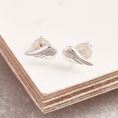 Angel Wing Silver Stud Earrings Scarlett Jewellery