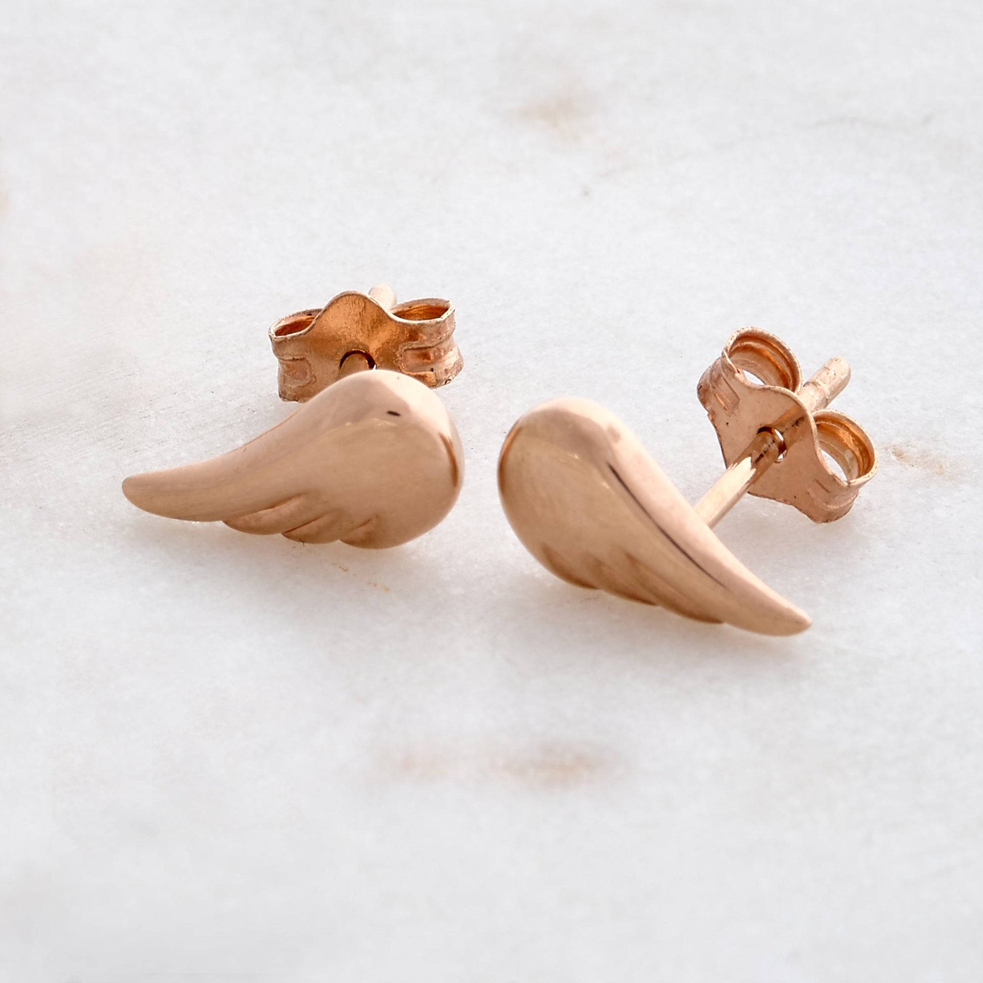 Angel Wing Silver Stud Earrings Scarlett Jewellery