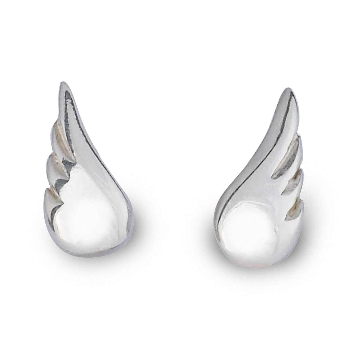 Angel Wing Silver Stud Earrings Scarlett Jewellery