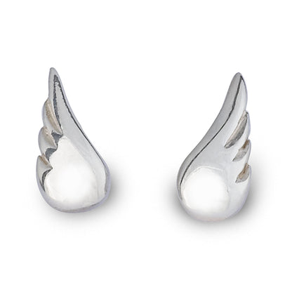 Angel Wing Silver Stud Earrings Scarlett Jewellery