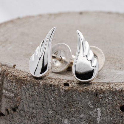 Angel Wing Silver Stud Earrings Scarlett Jewellery