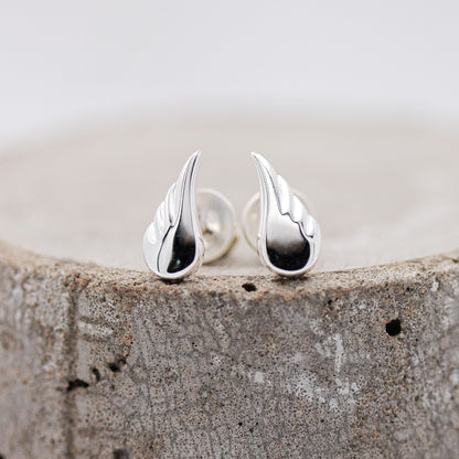 Angel Wing Silver Stud Earrings Scarlett Jewellery