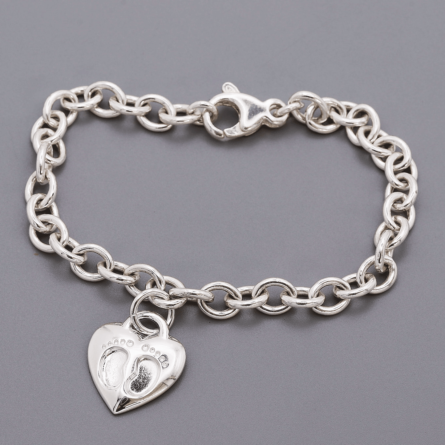 Baby Footsteps Personalised Silver Charm Scarlett Jewellery