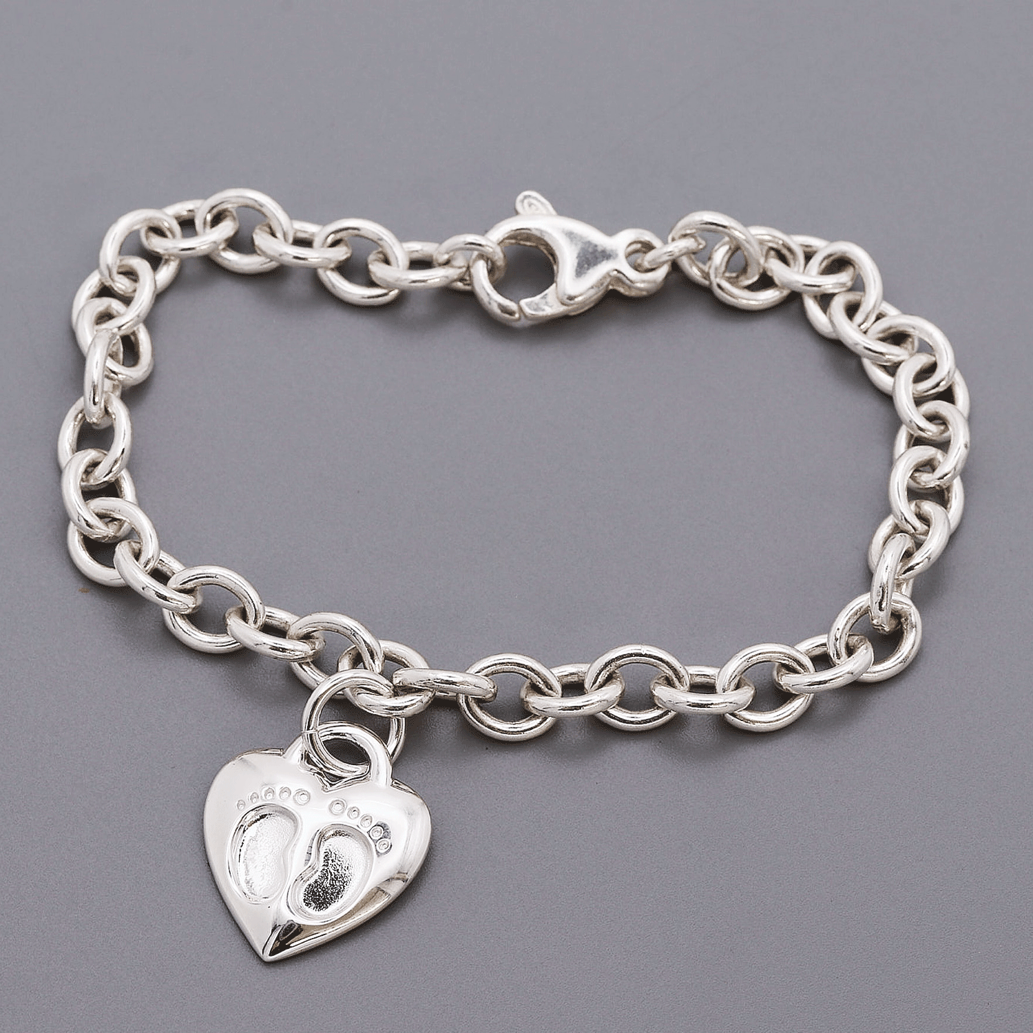 Baby Footsteps Personalised Silver Charm Scarlett Jewellery